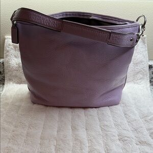 Coach Purple Leather Hobo Bag